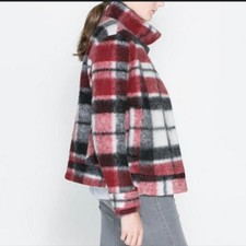 Zara Plaid Checked Wool Mohair