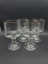 4x Vintage Large Clear Glass