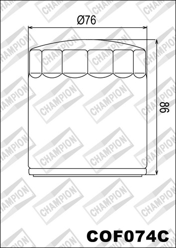 Cof074c oil filter champion - cof074c,