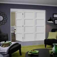 bifold doors composite shaker 4 panel white primed internal folding doors