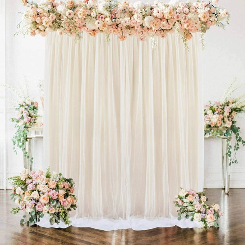 White backdrop curtain voile - white,
