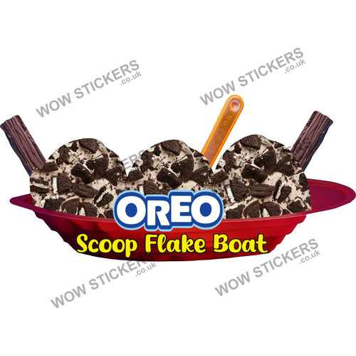 Ice cream van sticker oreo - cream,