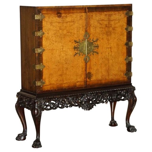 Antique burr walnut lion hairy - antique,
