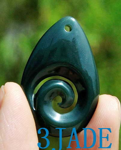 Nephrite jade tear drop - nephrite,