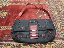 Vintage Fendi Faux Embroidered Baguette Purse Handbag Replica Non-Authentic