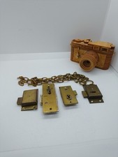  VINTAGE SOLID BRASS CABINET DOOR LOCKS, NO KEYS 