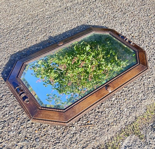 Antique edwardian oak - oak, mirror