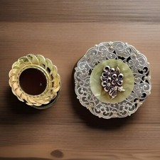 Two pretty vintage dress clips