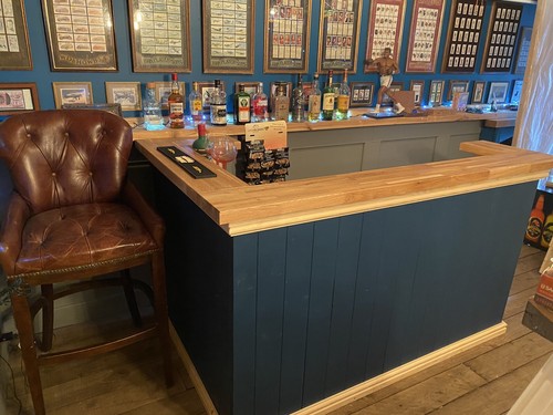 Oak home drinks bar - home,