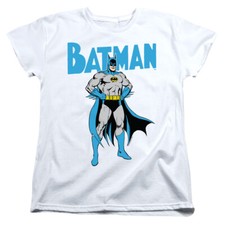 Batman Womens T-Shirt Pose White Tee