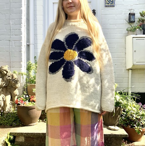 Vintage daisy jumper - vintage,