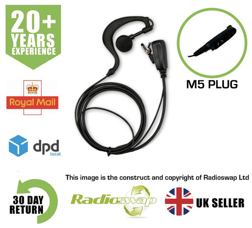 Shape earpiece with mic - g-shape, &