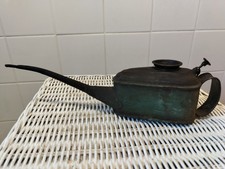 Vintage Green Metal Oil Can or