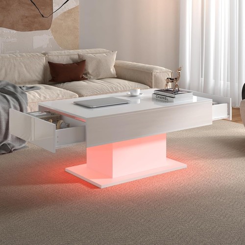 High gloss led coffee table - led,