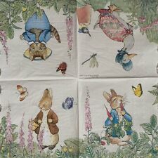 2 X Peter Rabbit Single Paper Napkins Ideal for Art Craft Decoupage 326