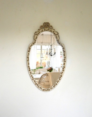 Vintage oval framed - oval, mirror
