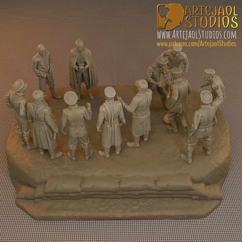 Wwi christmas truce diorama - wwi,