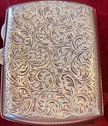 Solid silver cigarette case - cigarette, or