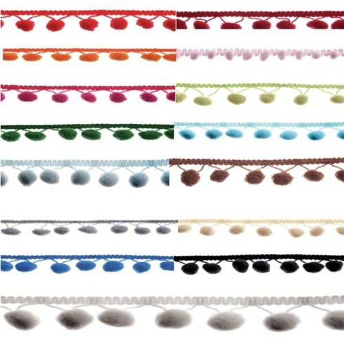 20mm pom trim - pom, fringe