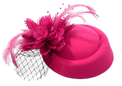 Fascinator hat pillbox flower - hat,