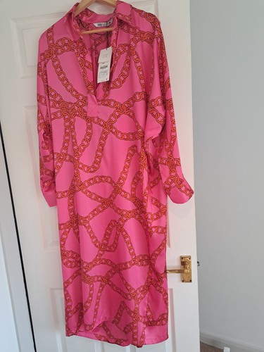 Zara pink orange dress size - zara, ,size
