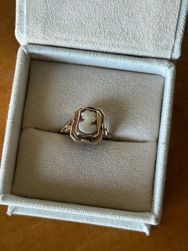 Antique cameo garnet swivel - antique,