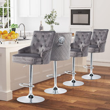 Luxury Velvet Bar Stool Gas