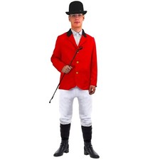 Fox Hunter Jockey Costume Outfit Stag Do Party Group Adult Hunting Fancy Dress