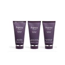 ASPREY LONDON PURPLE WATER TRAVEL 3 PIECE SET