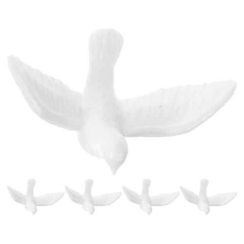 5pcs realistic miniature white - realistic,
