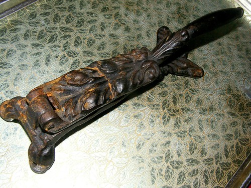Cast iron antique cork bottle - cast,