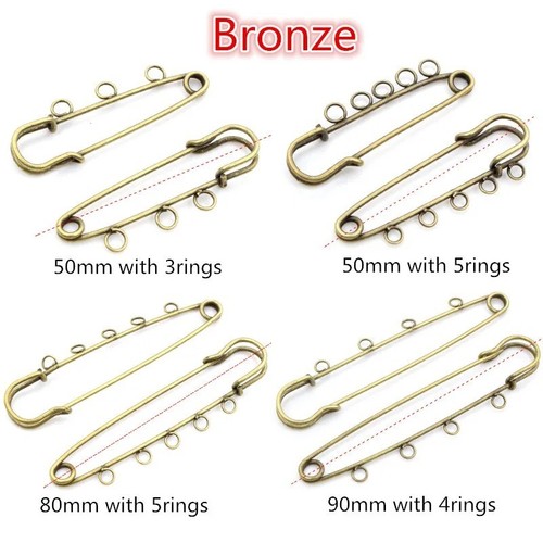 Safety pins brooch - blank, base