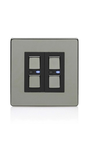 Lightwave lw452 blk gang - blk, 2-gang
