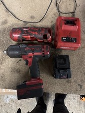 Snap On 1/2 Impact Gun 18v Cordless With Batteries And Charger  And Case