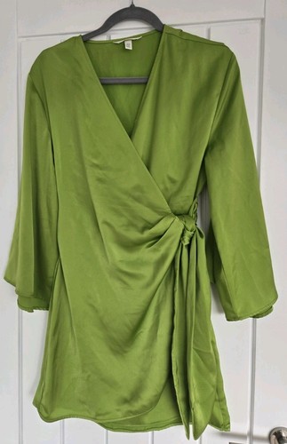 Bnwot green silky kimono - silky,