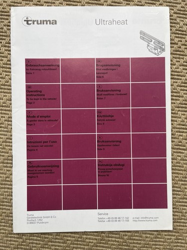 Truma ultraheat instruction - truma,