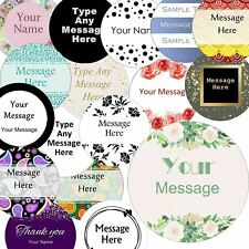 Custom Logo Stickers 37mm Round, Personalised Business/Company Name Labels