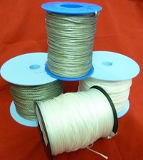 Grey/White Dyneema Rope. 1mm