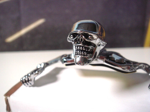 Skeleton ornament motorcycle - ornament,