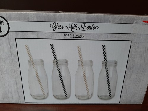 New set 4 glass - glass, milk