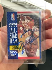? 1991 Fleer #211 Michael Jordan Authentic Auto Signed Card! COA! ? 