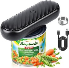 Electric Can Opener, One Touch Automatic Jar Opener, Rechargeable Tin Opener, 