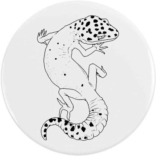 Leopard gecko button pin - gecko',