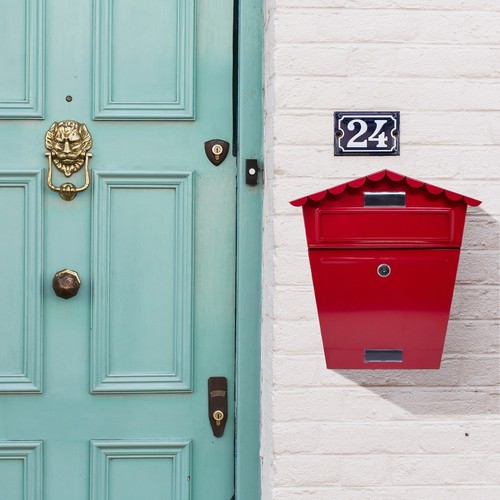 Steel post box postbox - steel,