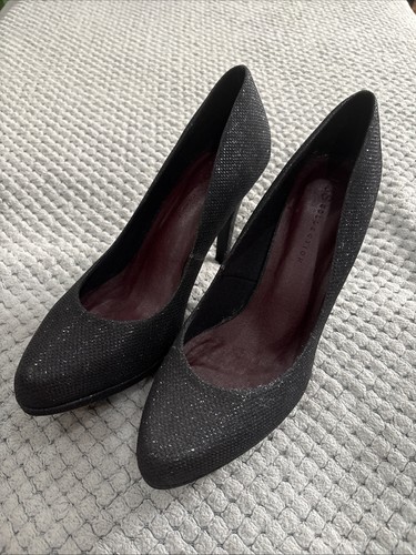 Black sparkly high - sparkly, heel