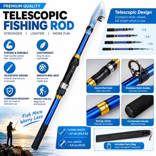 Fishing rod telescopic - fishing,