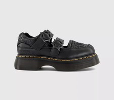 Dr. Martens x Wednesday Buzz Mary Jane Shoes Black Nappa Lux Black