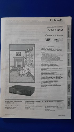 Hitachi fx623a video - hitachi, vt-fx623a