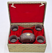 Yixing Clay Teapot Set Etched