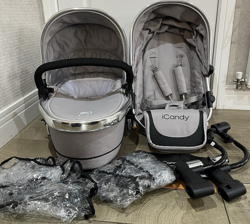Icandy peach silver mint cot - 2,